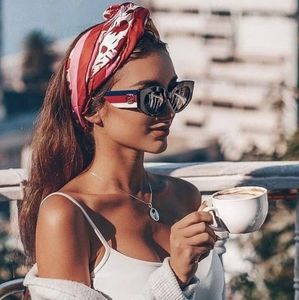 Gucci Cat Eye Havana Stripes Sunglasses